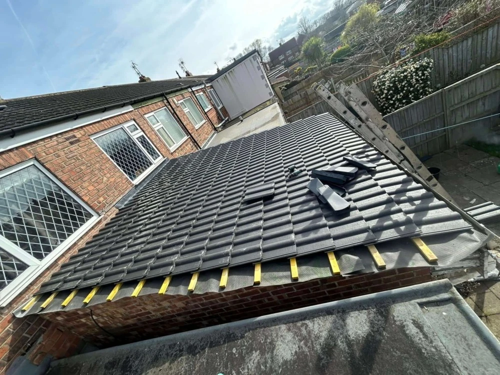 Roof tile replacement and repair project in Hull