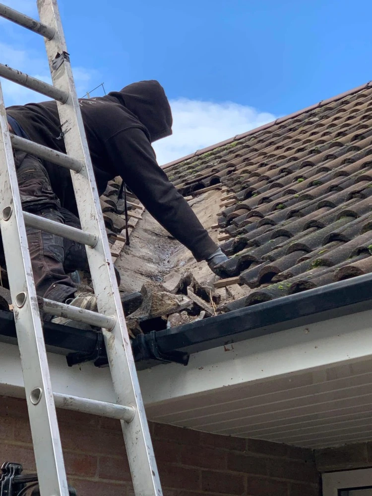 J&B Roofing Specialists team working on a roofing project in Hull
