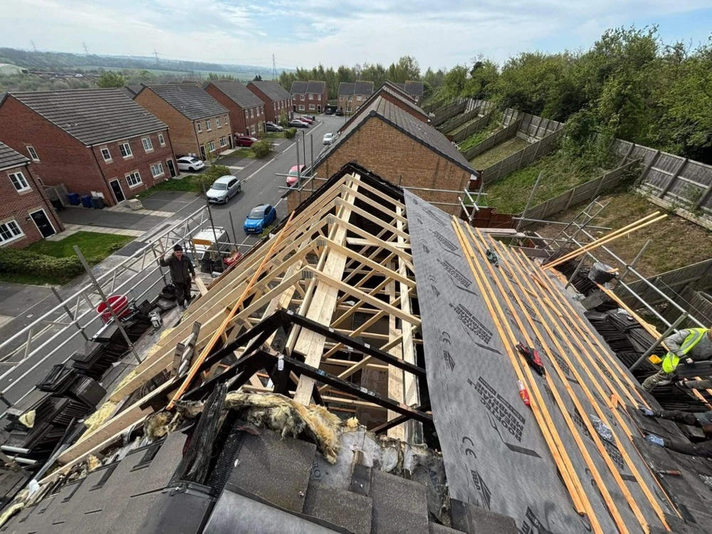 Flat roofing project in Hull - GRP fibreglass installation