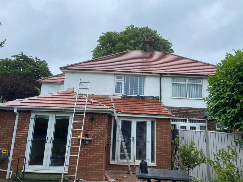 Chimney repair and flashing project in Hull